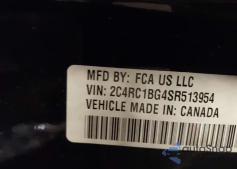 2025 Chrysler Pacifica Select from USA, damaged, VIN 2C4RC1BG4SR513954